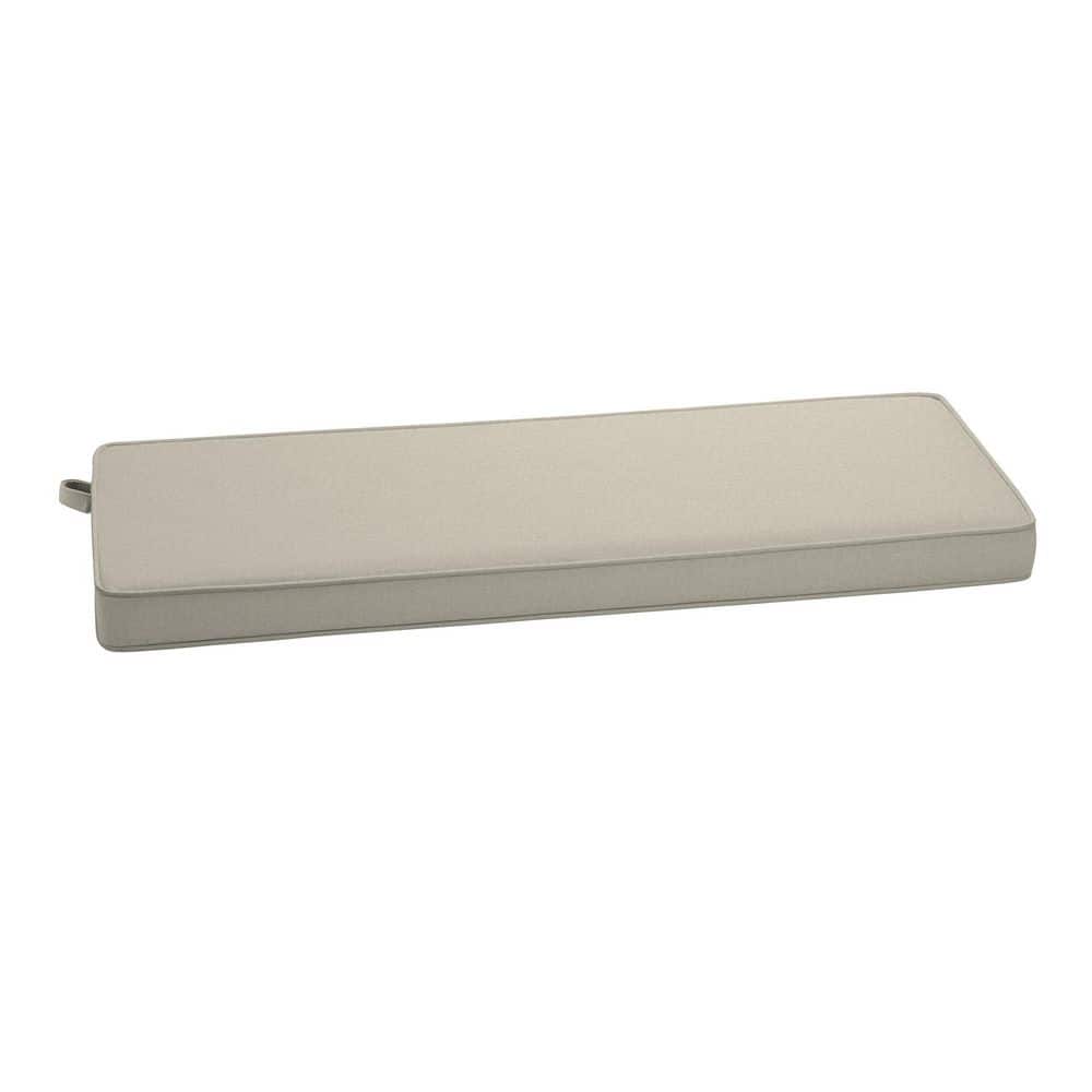 Foam Outdoor Double Welted Rectangular Bench Cushion 48 x 18 Made with ProFoam, Heathered Taupe Woven Solid price history on PriceWatchPro