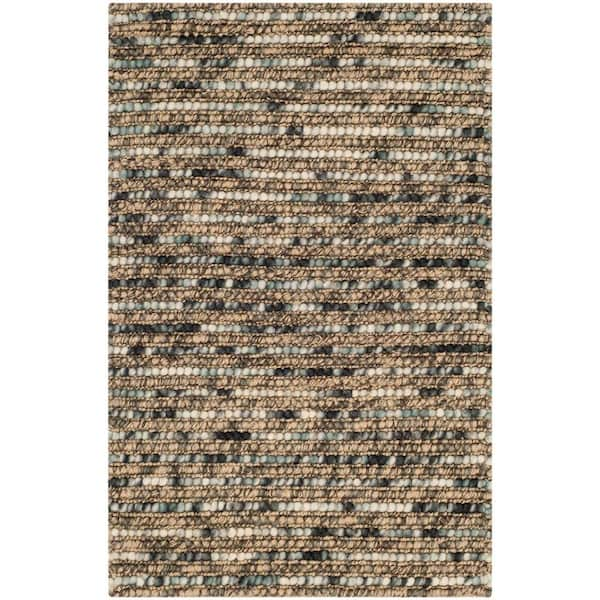 SAFAVIEH Bohemian Blue/Multi Doormat 2 ft. x 3 ft. Striped Area Rug