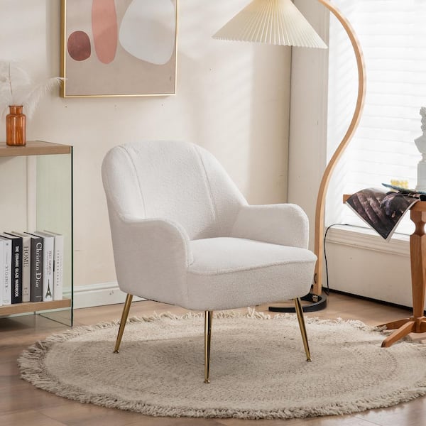 ivory accent chair with gold legs