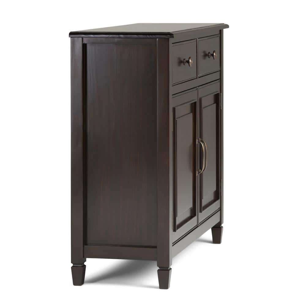 Connaught Dark Chestnut Brown Solid Pine Entryway Storage Cabinet