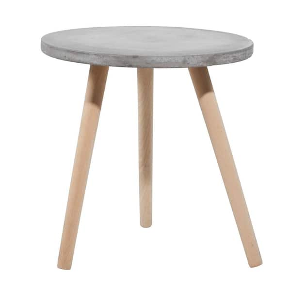 17 in. Light Grey Wood Fiber Clay Table