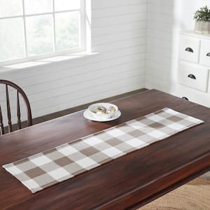Annie 12 in. W x 48 in. L Brown Buffalo Check cotton Blend Table Runner