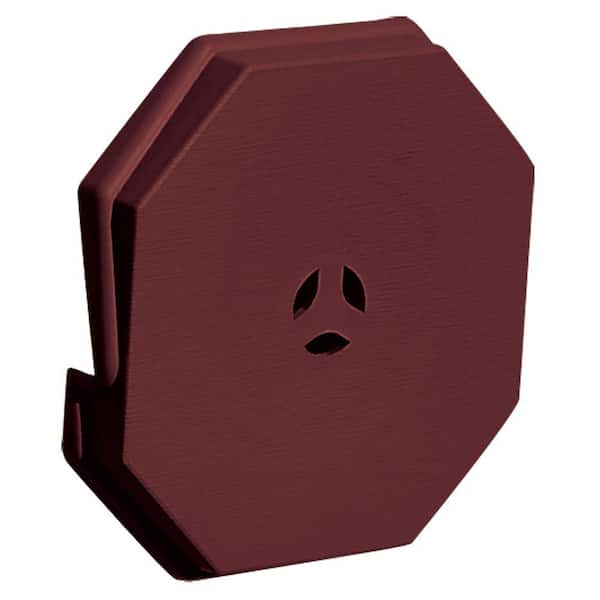 Builders Edge 6.625 in. x 6.625 in. #078 Wineberry Surface Universal Mounting Block