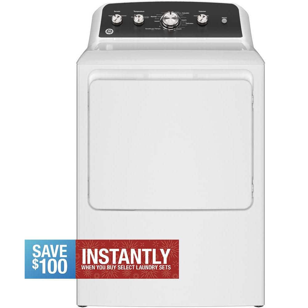 7.2 cu. ft. Capacity Electric Dryer with Spanish Language Control Panel and Up to 120 ft. Ventingâ€‹