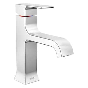 Velum Single Handle Single Hole Bathroom Faucet with Deckplate Included and Drain Kit Included in Chrome