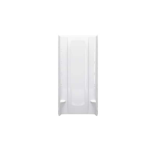 STERLING STORE+ 36 in. x 76 in. 1-Piece Direct-to-Stud Alcove Shower Back Wall in White