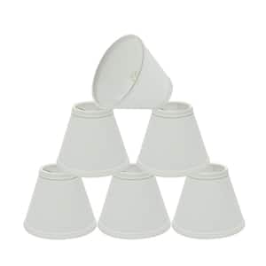 6 in. x 5 in. White Hardback Empire Lamp Shade (6-Pack)