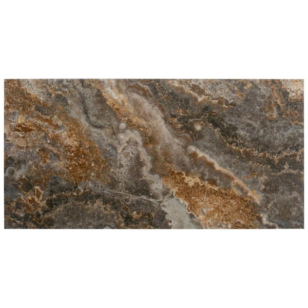 Apollo Tile Splendor Brown and Gray 23.7 in. x 47.25 in. Polished Porcelain Wall and Floor Tile (15.55 sq. ft./case) (2-pack)