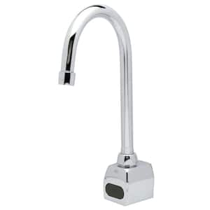 AquaSense Battery Powered Touchless Gooseneck Single Hole Bathroom Faucet with 0.5 gpm Aerator in Chrome