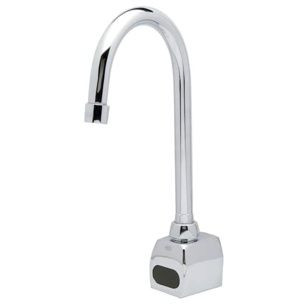 Zurn AquaSense Hardwired Touchless Single Hole Gooseneck Bathroom Faucet with 0.5 GPM Aerator in Chrome