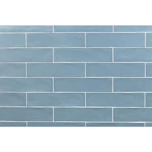 Strait Blue 3 in. x 12 in. 8 mm Matte Ceramic Subway Wall Tile (22-piece 5.38 sq. ft. / Box)