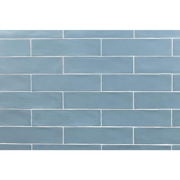 Ivy Hill Tile Strait Blue 3 in. x 12 in. 8 mm Matte Ceramic Subway Wall Tile (22-piece 5.38 sq. ft. / Box)