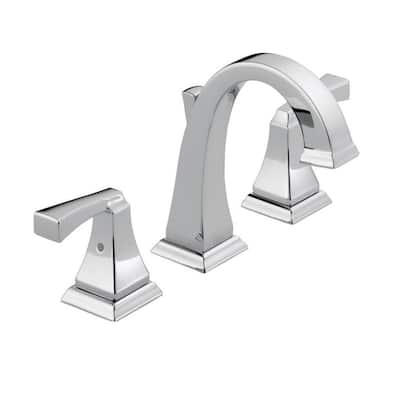 Dryden 8 in. Widespread 2-Handle Bathroom Faucet with Metal Drain Assembly in Chrome
