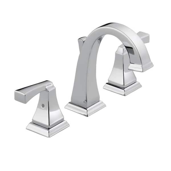 Delta Dryden 8 in. Widespread 2-Handle Bathroom Faucet with Metal Drain Assembly in Chrome