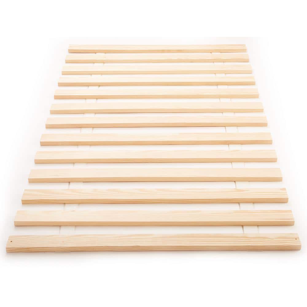 Titan 75 875 In W X 78 L 0 H Heavy Duty Solid Wood King Bed Support Slats 128113 5060 The Home Depot Solid Wood King Bed Support Slats, King Bed Wood Slats