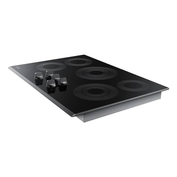 Samsung 30 in. Radiant Electric Cooktop in Fingerprint Resistant Black  Stainless with 5 Elements and Wi-Fi NZ30K6330RG - The Home Depot