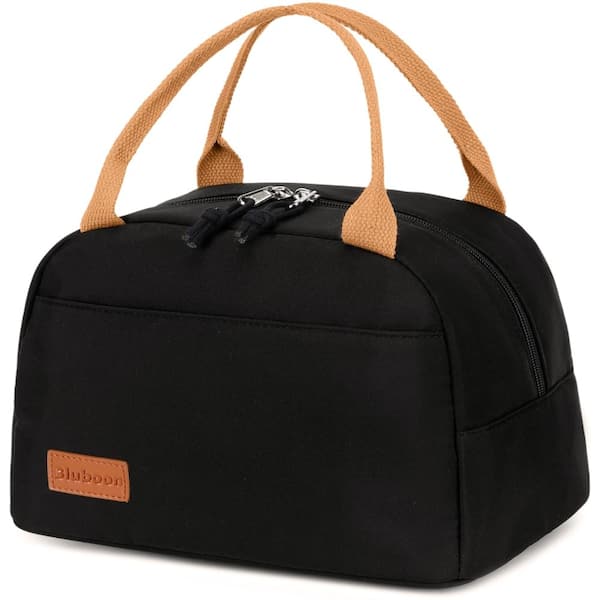10 in. Insulated Lunch Bag with Front Pocket Blackish-brown 1 Pc