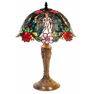 21 in. Angel Brown/Multicolored Table Lamp
