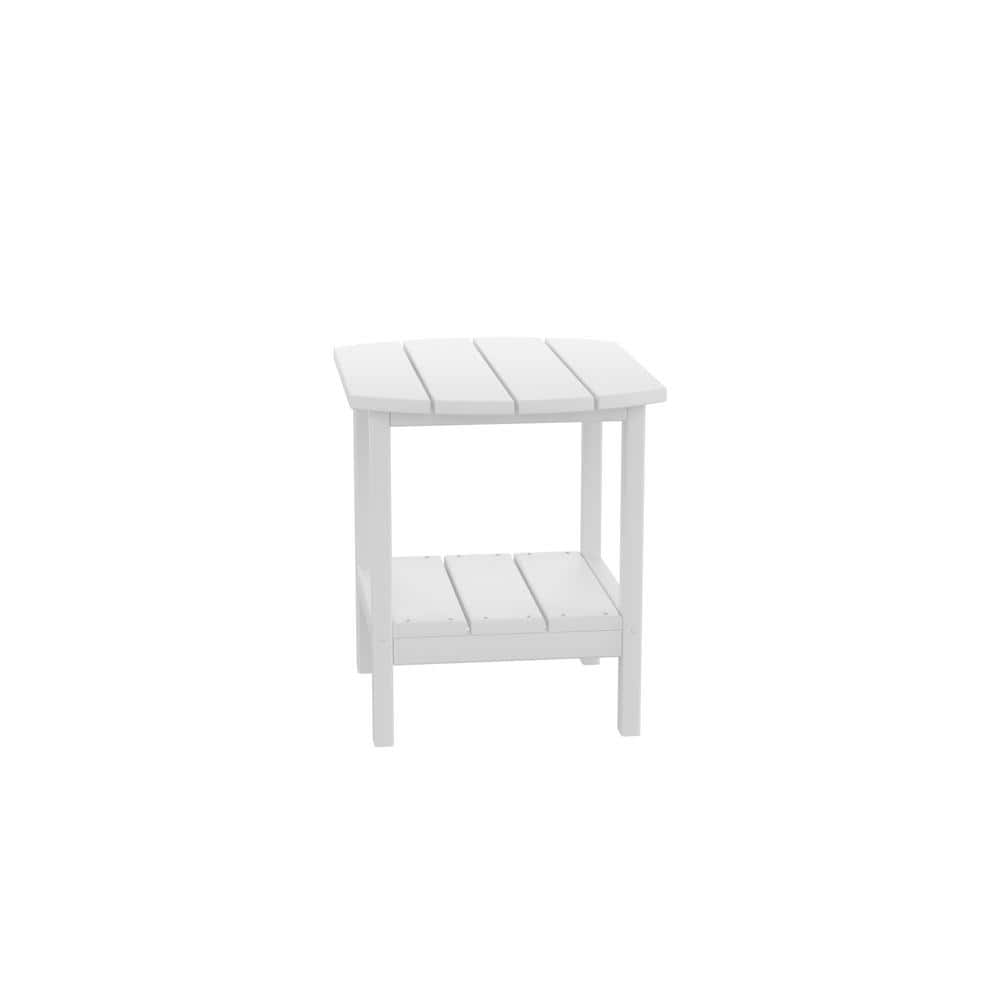 White Square HDPE Plastic Adirondack Outdoor Side Table price history on PriceWatchPro