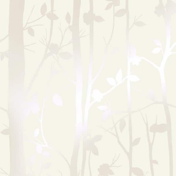 Laura Ashley Laura Ashley Cottonwood Pearlescent White Wallpaper