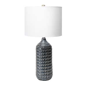 Napa 30 in. Gray Contemporary Table Lamp with Shade
