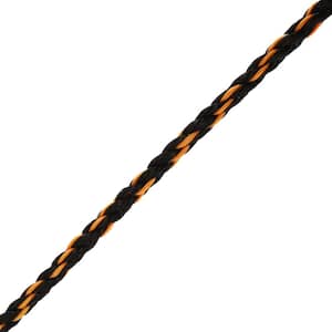 3/8 in. x 1 ft. Black and Orange Twisted Polypropylene Truck Rope