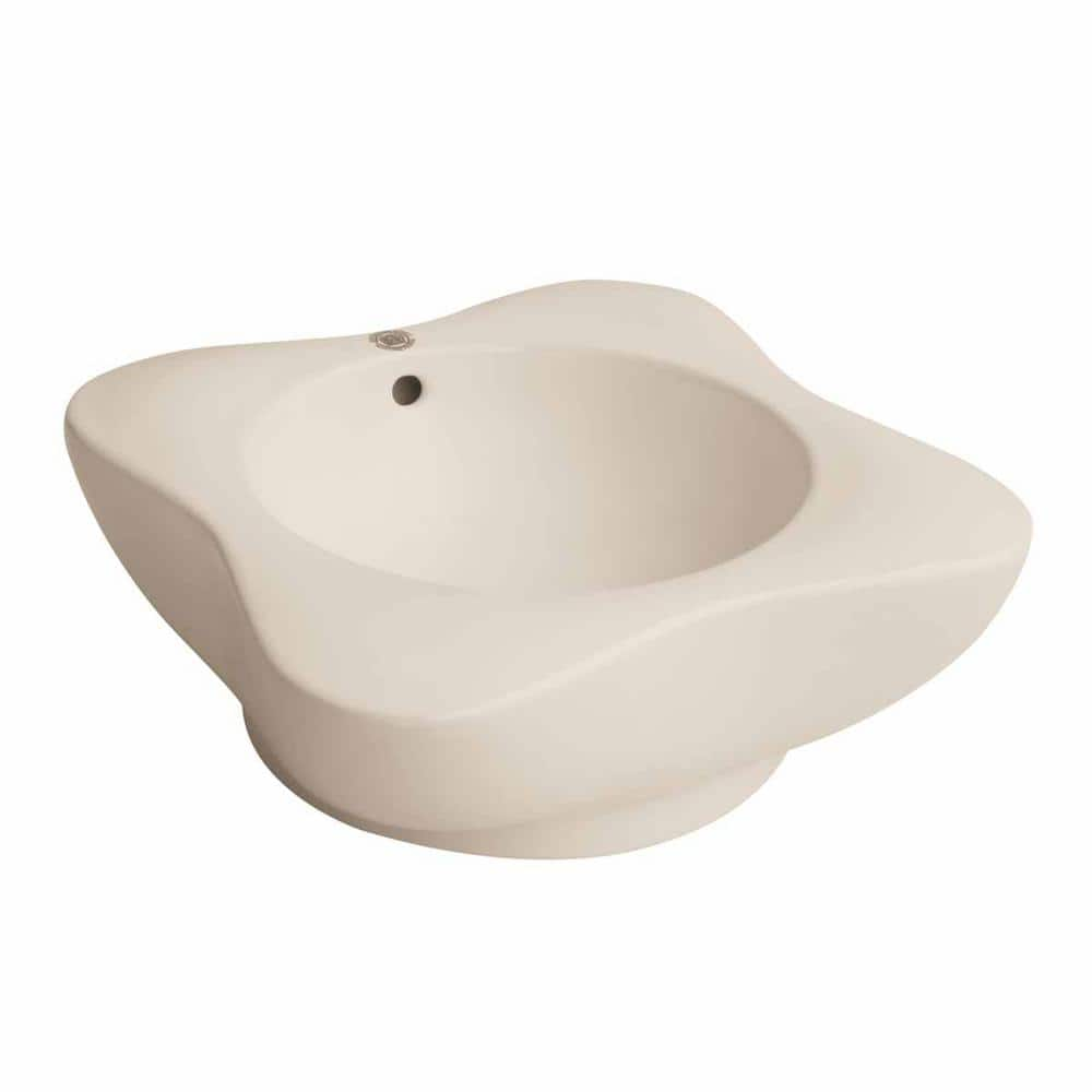 Renovators Supply Manufacturing Buttercup 17 In Unique Vessel Bathroom Sink In Biscuit With Overflow 14238 The Home Depot