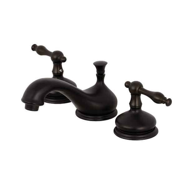 Heritage 2-Handle 8 in. Widespread Bathroom Faucets with Brass Pop-Up in Oil Rubbed Bronze