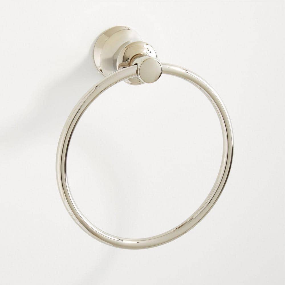Polished Nickel Wall Mounted Circular Towel Ring