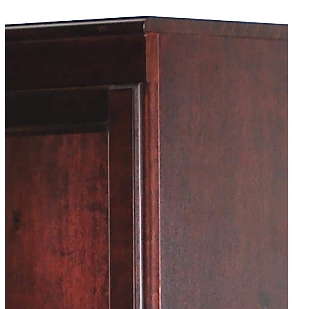 Cherry Finish Adjustable 72" Wood Storage Cabinet
