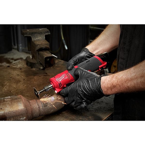 Milwaukee - M12 FUEL 12V Lithium-Ion Brushless Cordless 1/4 in. Straight Die Grinder Kit with Two 2.0 Ah Batteries
