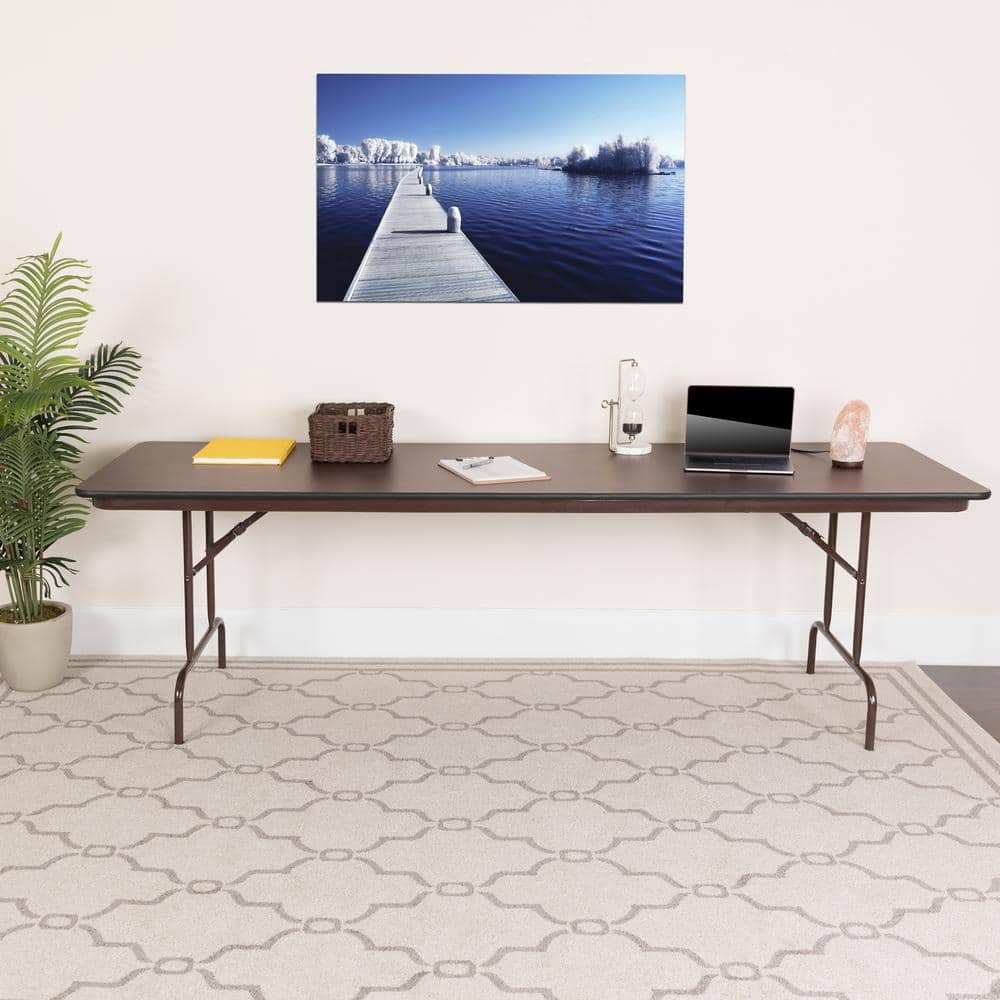Carnegy Avenue 96 in. Mahogany Wood Table top Material Folding