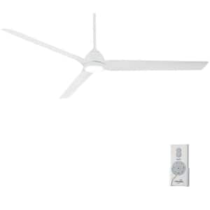 Java Xtreme 84 in. Integrated LED Indoor/Outdoor Flat White Smart Ceiling Fan with Remote Control
