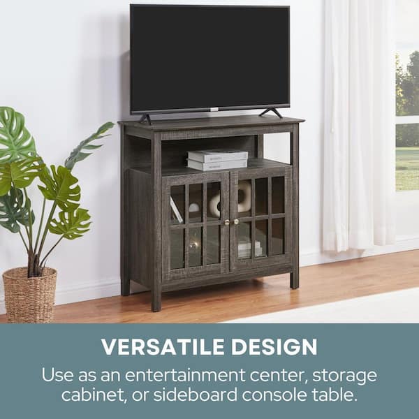 Convenience Concepts Big Sur 36 in. Weathered Grey Wood TV Stand