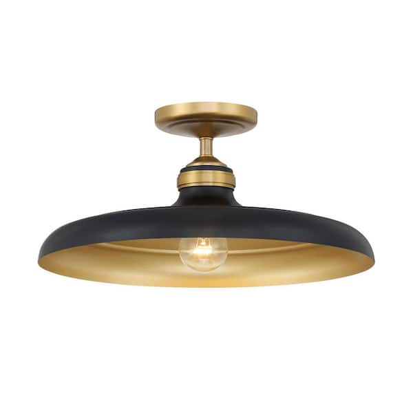 Minka Lavery Crowne 16 in 1-Light Dark Matte Black and Legacy