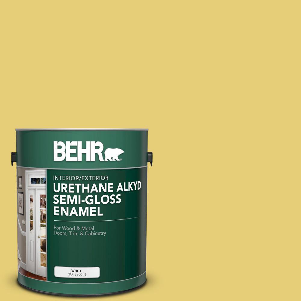 BEHR 1 gal. P3205 Green Papaya Urethane Alkyd SemiGloss Enamel