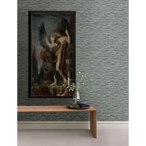 Hazen Striated Grey Non Pasted Non Woven Wallpaper
