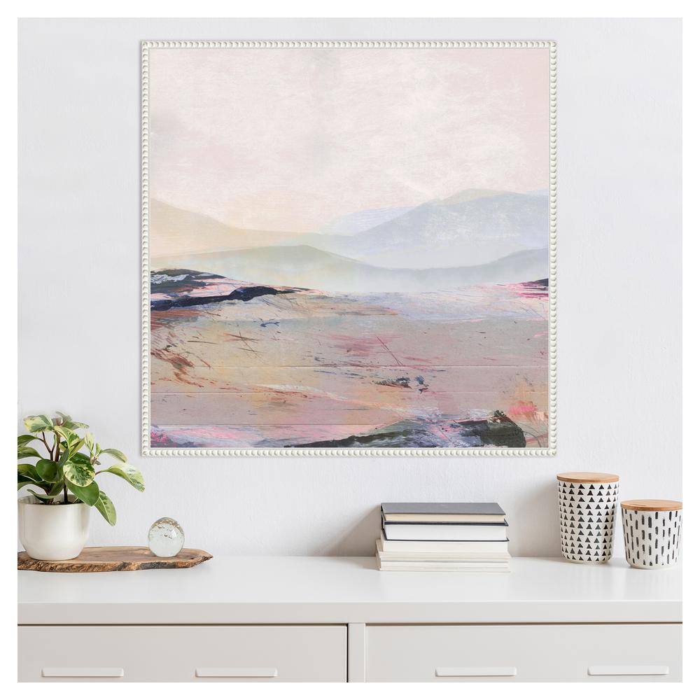 30"x30" Beaded Framed Abstract Nature Canvas Wall Art
