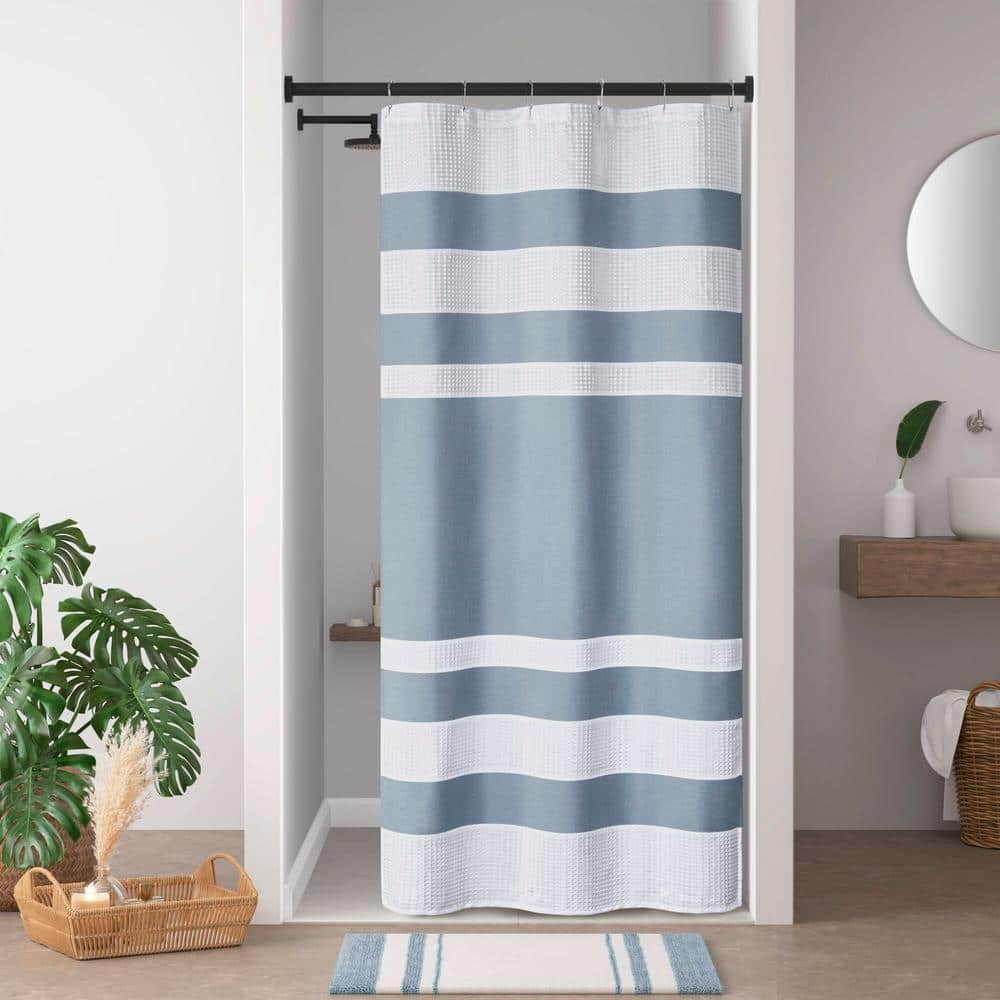 Big Fat Wave Blue Shower 2024 Curtain