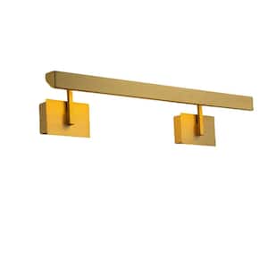 Ralls 1-Light 23.6 in. Brushed Gold Aluminum Linear Cylinder Strip Wall Light Integrated LED Bathroom Vanity Light