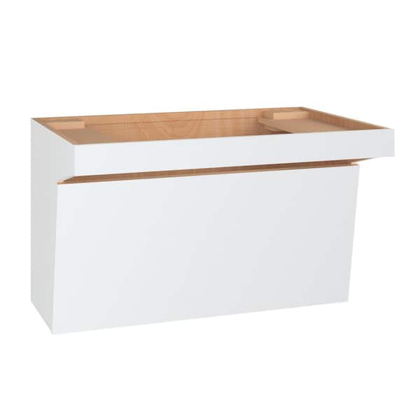 Courtland 36 in. W x 24 in. D x 32.5 in. H Assembled Shaker Sink Base Kitchen Cabinet in Polar White