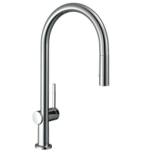 Hansgrohe Talis N Single Handle Pull Down Sprayer Kitchen Faucet with QuickClean in Chrome