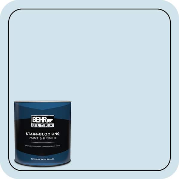 BEHR ULTRA 1 qt. #550A-1 Sea Sprite Satin Enamel Exterior Paint & Primer