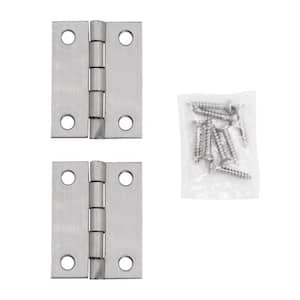 2 in. Stainless Steel Non-Removable Pin Narrow Utility Hinge (2-Pack)
