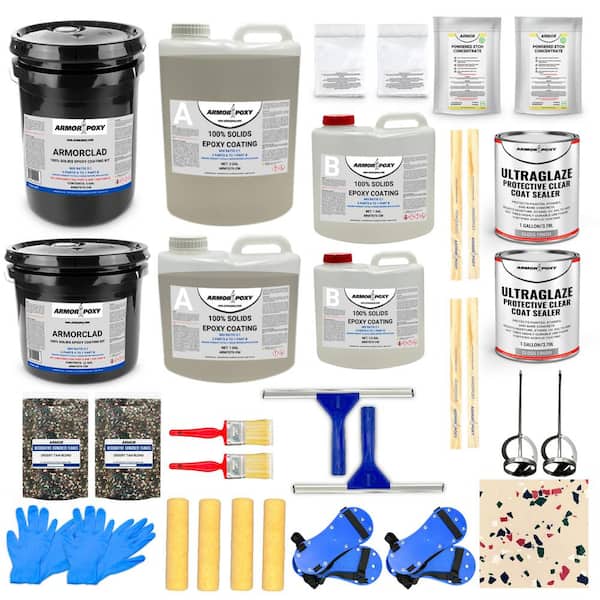ARMORPOXY 4.5 Gal. Tan Gloss 2 Part 900 sq.ft. Epoxy Kit Interior ...