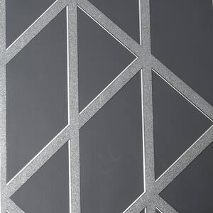 Panel Glitter Geo Charcoal Removable Wallpaper