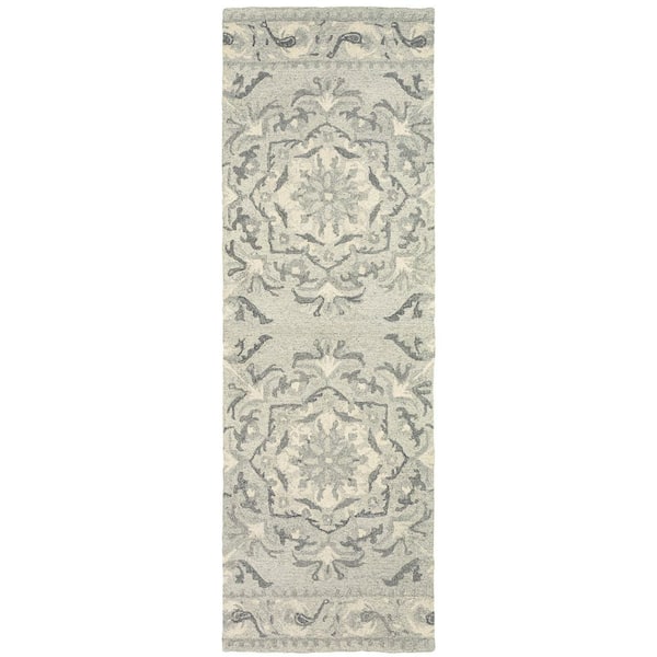 2 ft. x 8 ft. Multi-Colored Floral Washable Runner Area Rug