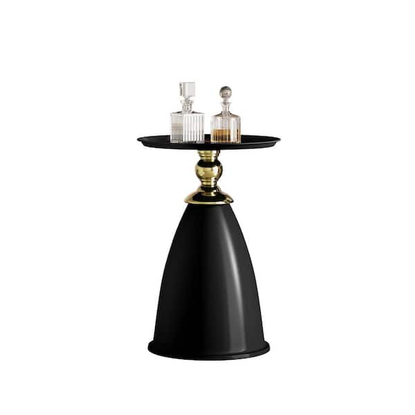 Black Iron Round Outdoor Side Table 1-Piece