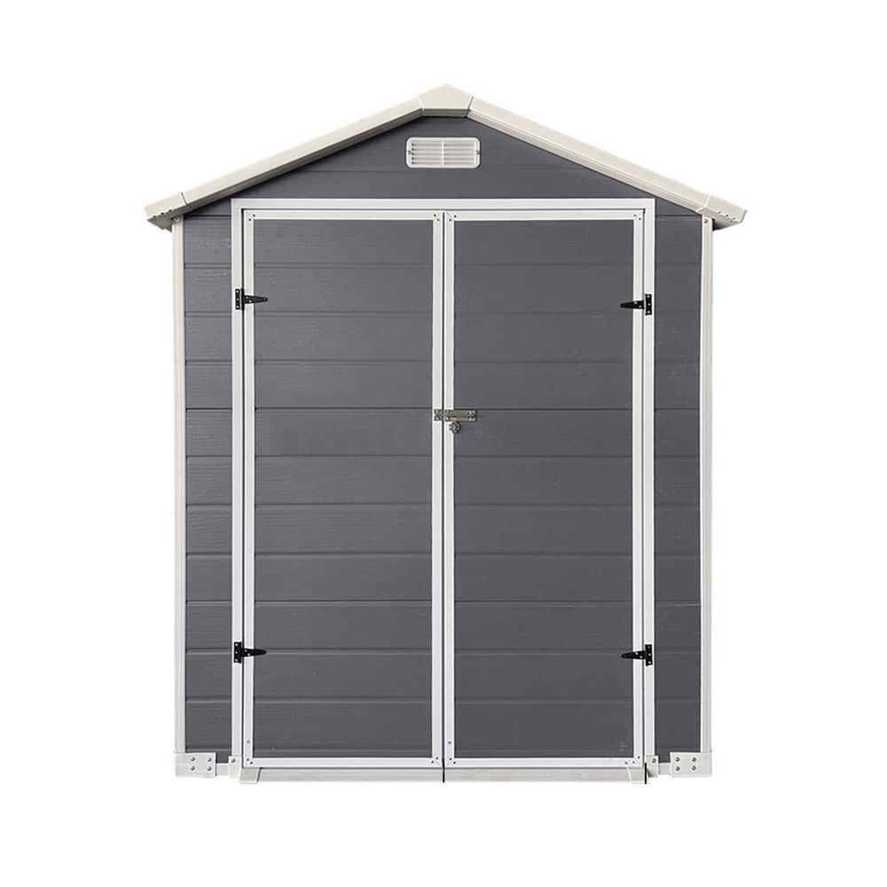 Gray Desperade Tic Ⅲw 19-20 157cm Ama pear Gray 6 ft. W x 6 ft. D Plastic Outdoor Storage Shed