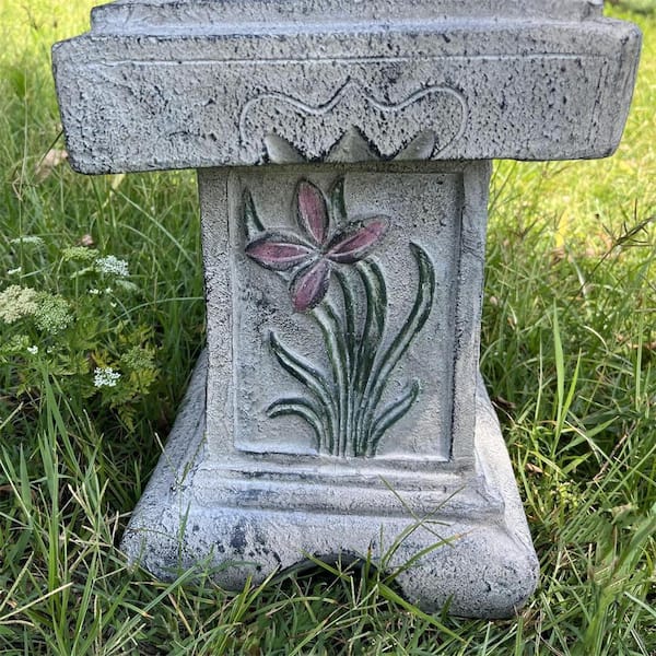 Asian Orchid Pagoda Statue Miniature Tower Lantern Garden